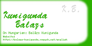 kunigunda balazs business card